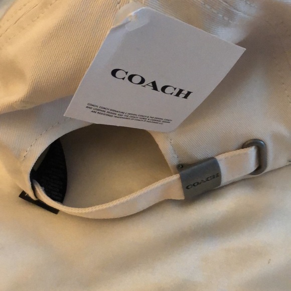 Coach 100% Cotton Embroidered Baseball Hat Color Chalk OS NWT - Picture 6 of 14